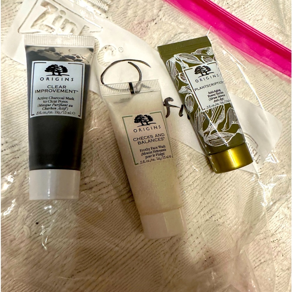 Three Origins skincare samples
